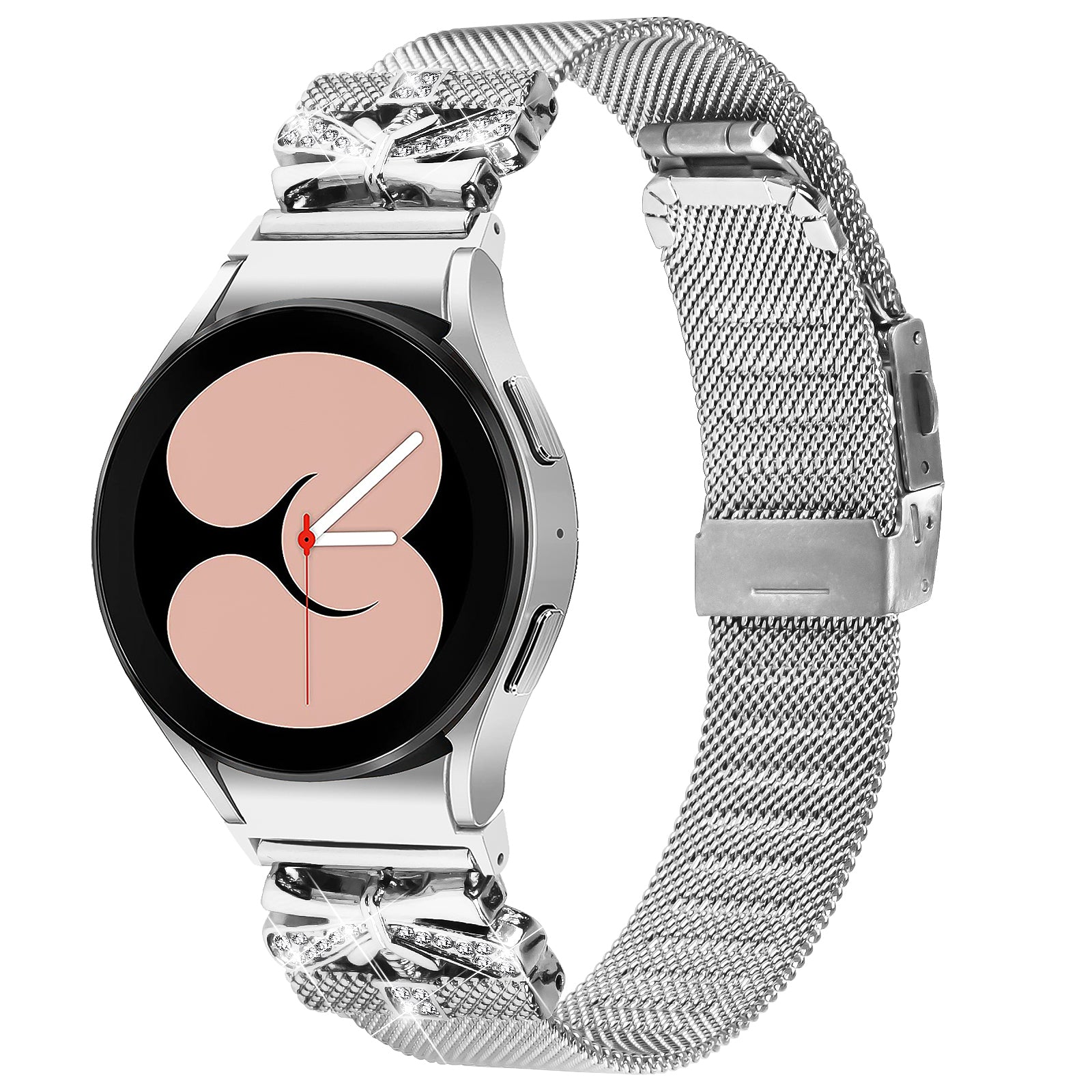 For Samsung Galaxy Watch4 / 5 / 5 Pro 40 / 44 / 45MM Buckle Milanese Watch Strap Silver Stainless Steel Band For Samsung Galaxy Watch4 / 5 / 5 Pro 40 / 44 / 45MM Buckle Milanese Watch Strap Silver Stainless Steel Band